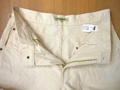 画像2: FOB FACTORY    F0530 COTTON DUCK WORK PANTS         ECRU