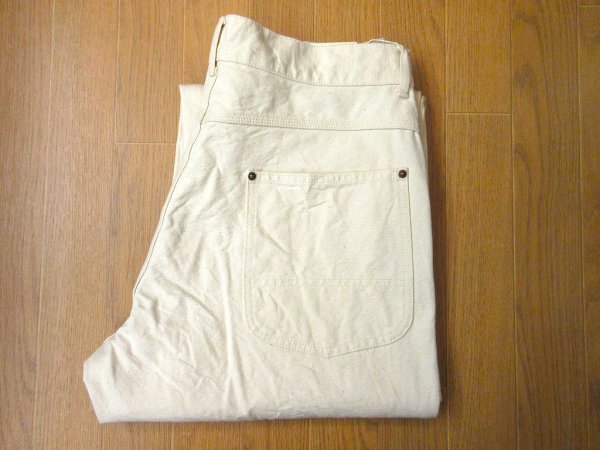 画像1: FOB FACTORY    F0530 COTTON DUCK WORK PANTS         ECRU (1)