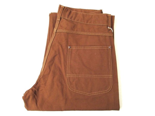 画像1: FOB FACTORY    F0530 COTTON DUCK WORK PANTS         BROWN (1)
