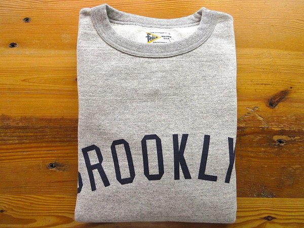 画像1: FELCO   CLSSIC FIT10oz  TERRY  CREW SWEAT        BROOKLYN ROYAL GIANTS     TWISTED GREY (1)