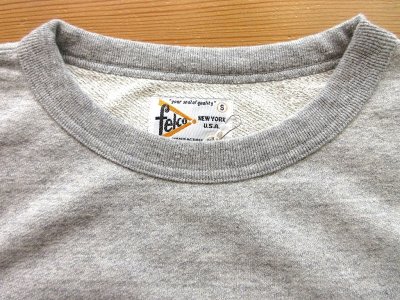 画像3: FELCO CLSSIC FIT10oz TERRY CREW SWEAT NEW YORK BLACK YANKEES TWISTED GREY