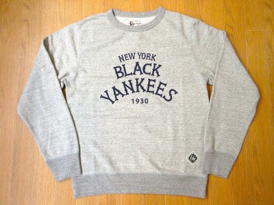 画像1: FELCO CLSSIC FIT10oz TERRY CREW SWEAT NEW YORK BLACK YANKEES TWISTED GREY