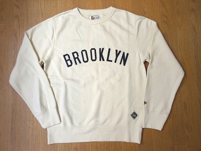 画像1: FELCO CLSSIC FIT10oz TERRY CREW SWEAT BROOKLYN ROYAL GIANTS NATURAL
