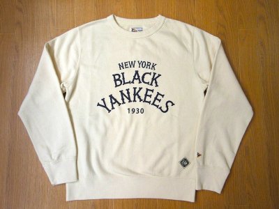 画像1: FELCO CLSSIC FIT10oz TERRY CREW SWEAT NEW YORK BLACK YANKEES NATURAL