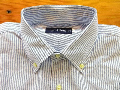 画像3: Pt.Alfred L/S BDシャツ キャンディストライプ ホワイト×ネイビー