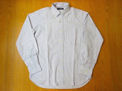 画像1: Pt.Alfred L/S BDシャツ キャンディストライプ ホワイト×ネイビー