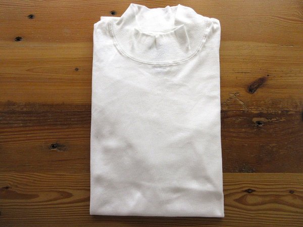 画像1: LIFEWEAR    Mock Neck  Long Sleeve       White (1)