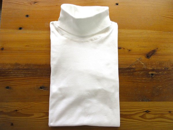画像1: LIFEWEAR    Turtle Neck  Long Sleeve       White (1)