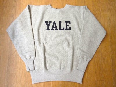 画像1: CHAMPION REVERSE WEAVE TRUE TO ARCHIVES クルースウェット YALE (シルバーグレー×ネイビー)