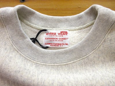 画像3: CHAMPION REVERSE WEAVE 2ndパテントモデル クルーネックスウェット シルバーグレー×ネイビー