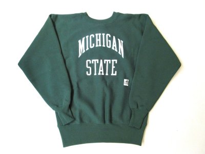 画像1: CHAMPION   REVERSE WEAVE　TRUE TO ARCHIVES クルースウェット　MICHIGAN STATE (グリーン)