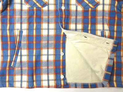 画像2: GOOD ON  フランネルチェックスウェット シャツジャケット     CREM