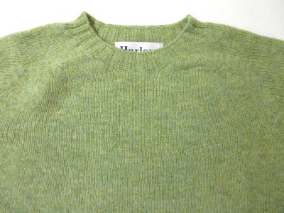 画像2: HARLEY OF SCOTLAND   PURE NEW WOOL クルーネックセーター     AVOCADO