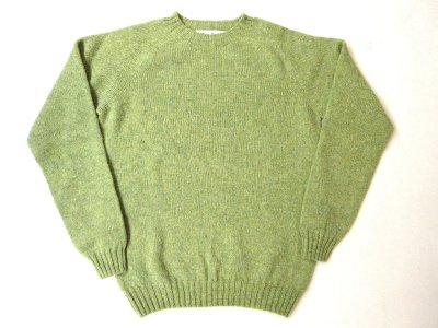 画像1: HARLEY OF SCOTLAND   PURE NEW WOOL クルーネックセーター     AVOCADO