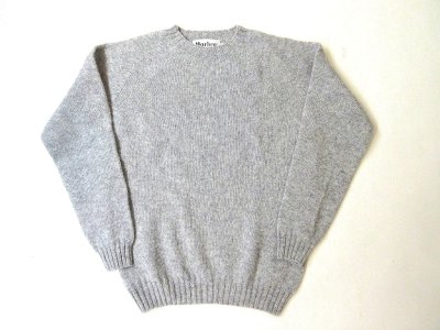 画像1: HARLEY OF SCOTLAND   PURE NEW WOOL クルーネックセーター     SILVER