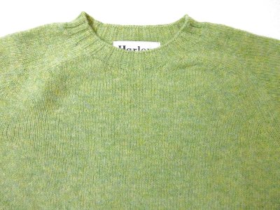 画像2: HARLEY OF SCOTLAND   PURE NEW WOOL クルーネックセーター  サイズ42以上   AVOCADO