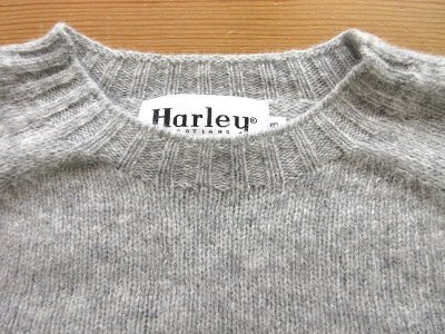 画像2: HARLEY OF SCOTLAND   PURE NEW WOOL クルーネックセーター     SILVER