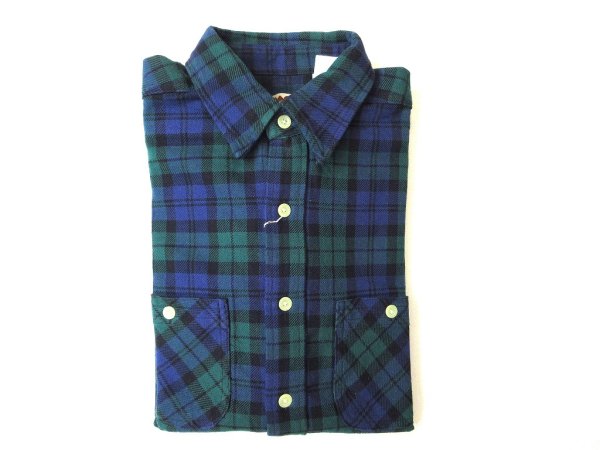 画像1: CAMCO L/S ダブルフェイス フランネルシャツ 　　　ブラックウォッチ (1)
