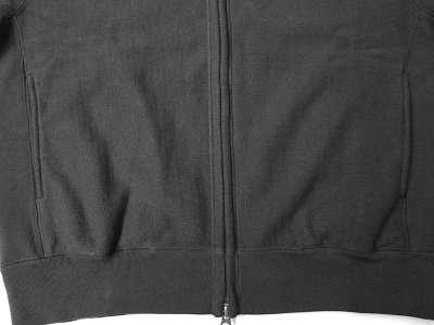 画像2: FELCO CLASSIC FIT 16oz TERRY ZIP BASEBALL NECK W/SLASH POCKET BLACK
