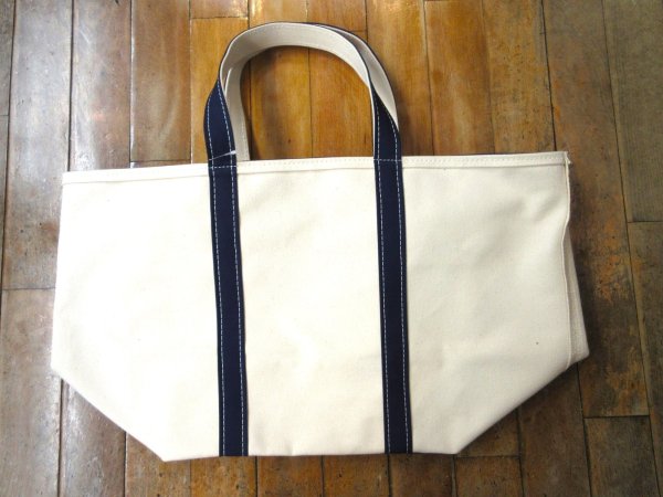 画像1: L.L.Bean  ZIP TOP BOAT AND TOTE       Large　　      Blue (1)