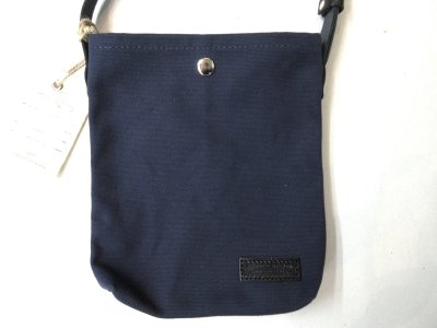画像1: HERITAGE LEATHER　   　CANVAS SACOCHE BAG W/LEATHER STRAP　　　NAVY