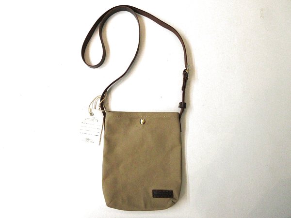 画像1: HERITAGE LEATHER　   　CANVAS SACOCHE BAG W/LEATHER STRAP　　　KHAKI (1)