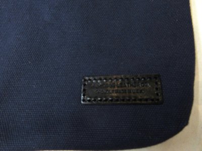 画像2: HERITAGE LEATHER　   　CANVAS SACOCHE BAG W/LEATHER STRAP　　　NAVY