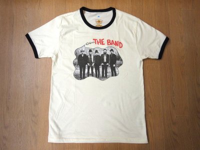 画像1: BLUESCENTRIC    半袖プリントリンガーTシャツ　　The Band Bubble     　Natural