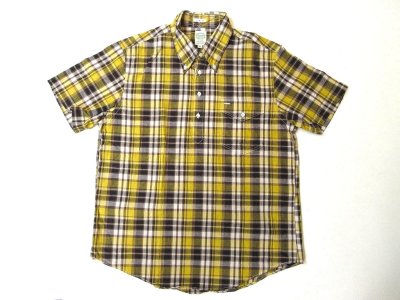 画像1: KEATON CHASE    S/S CLASSIC FIT PULLOVER BD SHIRT   COTTON/LINEN/RAMIE      YELLOW