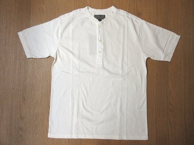 画像1: EMPIRE&SONS S/S HENLEY TEE WHITE