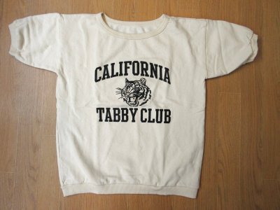 画像1: MIXTA    　S/S プリント スウェット　　　　TABBY CAT(Natural)