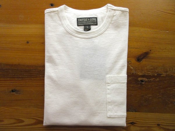 画像1: EMPIRE & SONS   S/S POCKET TEE        US AMERICAN  DRY JERSEY       OFF WHITE (1)