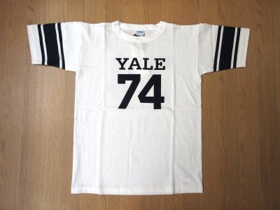 画像1: CHAMPION TRUE TO ARCHIVES 1/4 FOOT BALL T-SHIRT YALE(ホワイト)