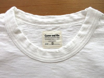 画像2: Come and Go   半袖バインダーネック ポケットTシャツ　　　オフホワイト