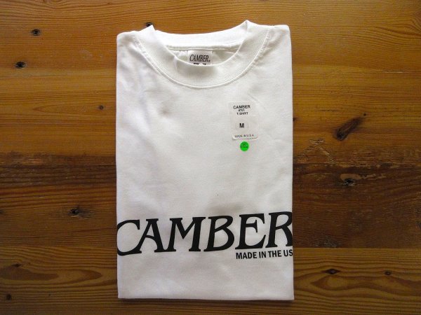 画像1: CAMBER  S/S ロゴプリントTシャツ  　　WHITE  (1)