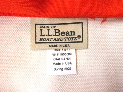 画像2: L.L.Bean   BOAT AND TOTE  ZIP-TOP    Medium 　　 Orange Trim