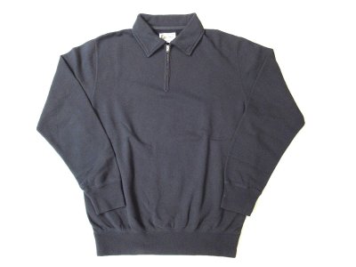 画像1: FELCO 10oz LT WEIGHT TERRY HALF ZIP SWEAT BLACK