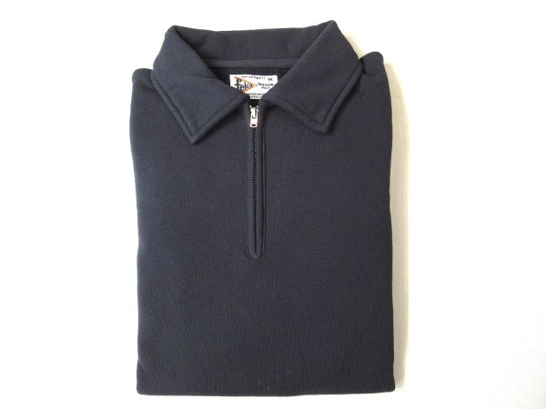 画像1: FELCO   10oz LT WEIGHT TERRY  HALF ZIP  SWEAT           BLACK (1)