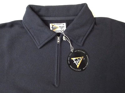 画像2: FELCO 10oz LT WEIGHT TERRY HALF ZIP SWEAT BLACK