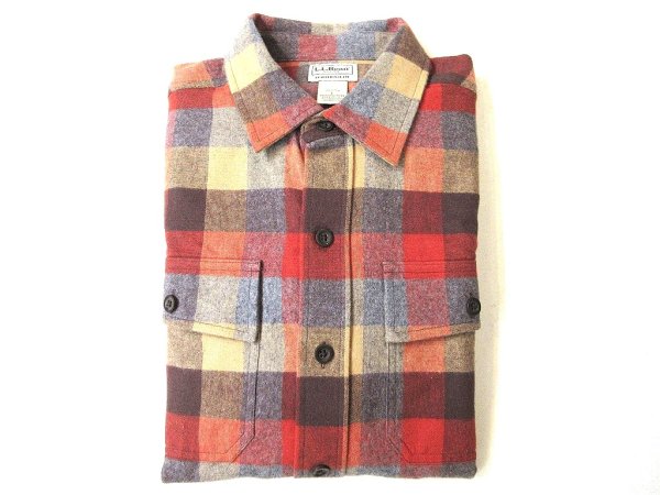 画像1: L.L.Bean   　Men's Chamois Plaid Shirt           Apple Cinnamon (1)