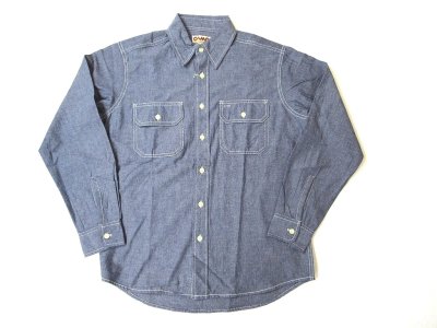 画像1: CAMCO  L/S   シャンブレーシャツ        NAVY