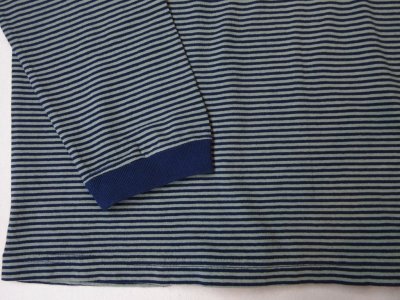 画像3: Good On LSミニストライプ クルーTシャツ NAVY×G.GRN