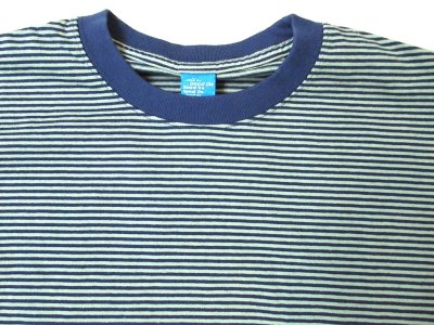 画像2: Good On LSミニストライプ クルーTシャツ NAVY×G.GRN
