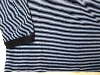画像3: Good On  LSミニストライプ　クルーTシャツ　　BLACK×S,BLUE