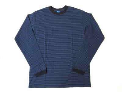 画像1: Good On  LSミニストライプ　クルーTシャツ　　BLACK×D.LAGOON