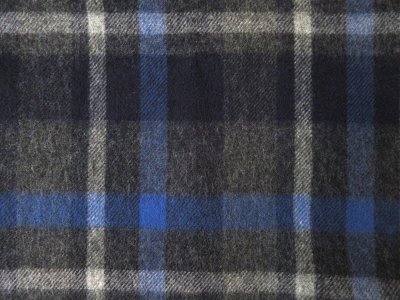画像2: HIL TOP Lambs wool Scarf ネイビー×グレー×ブルー