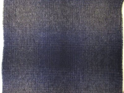 画像2: HIL TOP Lambs wool Scarf ネイビー×グレー(オンブレチェック)