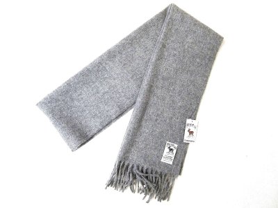 画像1: HIL TOP   Lambs wool  Scarf     　　　     SOLID ライトグレー