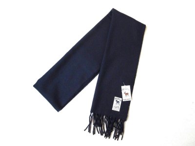 画像1: HIL TOP   Lambs wool  Scarf     　　　     SOLID ネイビー