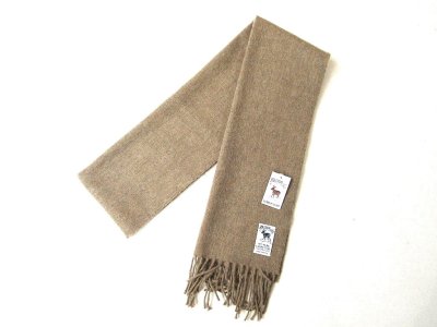 画像1: HIL TOP Lambs wool Scarf SOLID キャメル